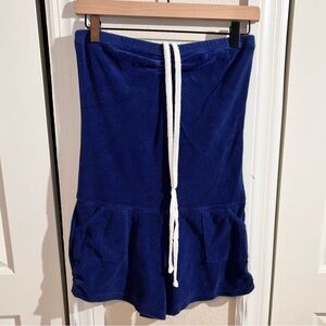 Victoria Secret Blue Terry Cloth Romper Pool Cover Up